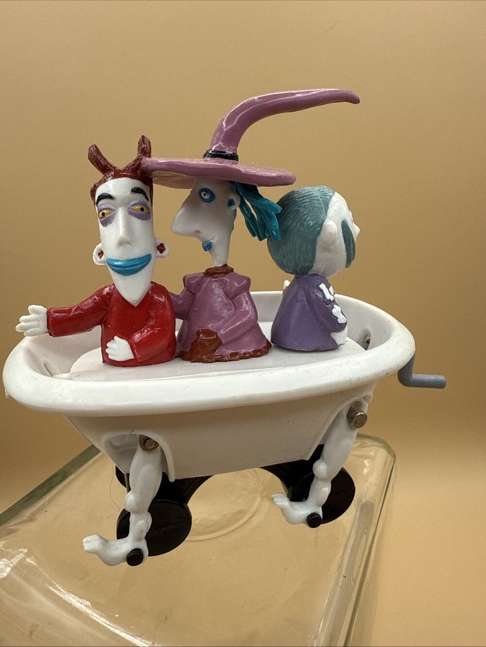 Nightmare Before Christmas 1993 Lock Shock Barrel Roll Along Toy Figure Applause